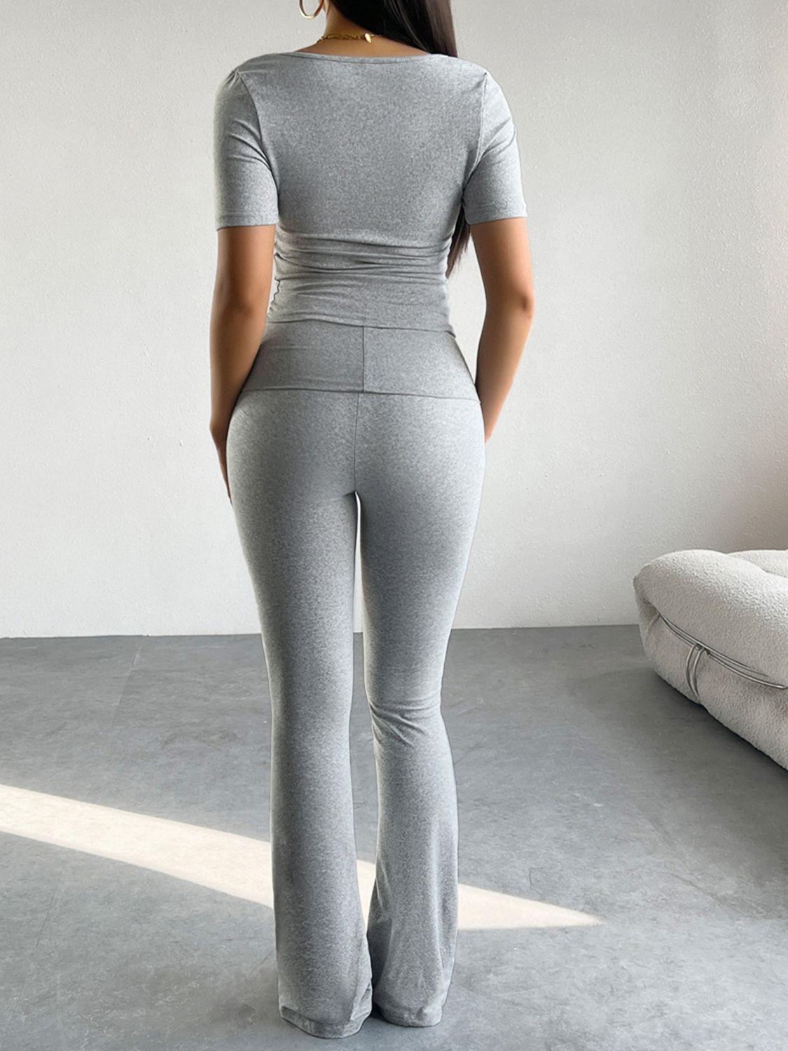 Devine Short Sleeve Top and Pants Set - Santiago Suarez