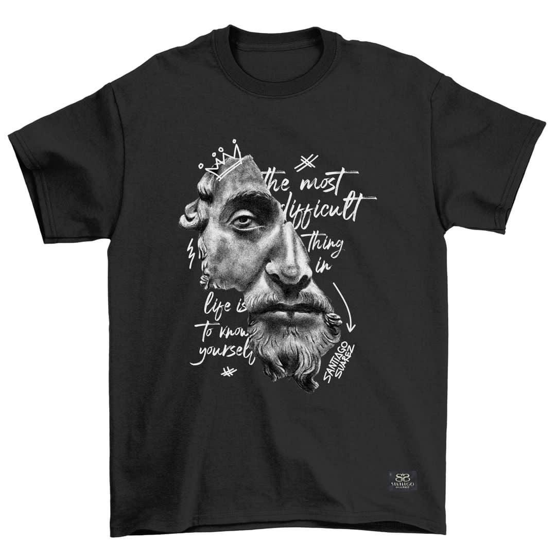 Know Yourself Black Tee - Santiago Suarez
