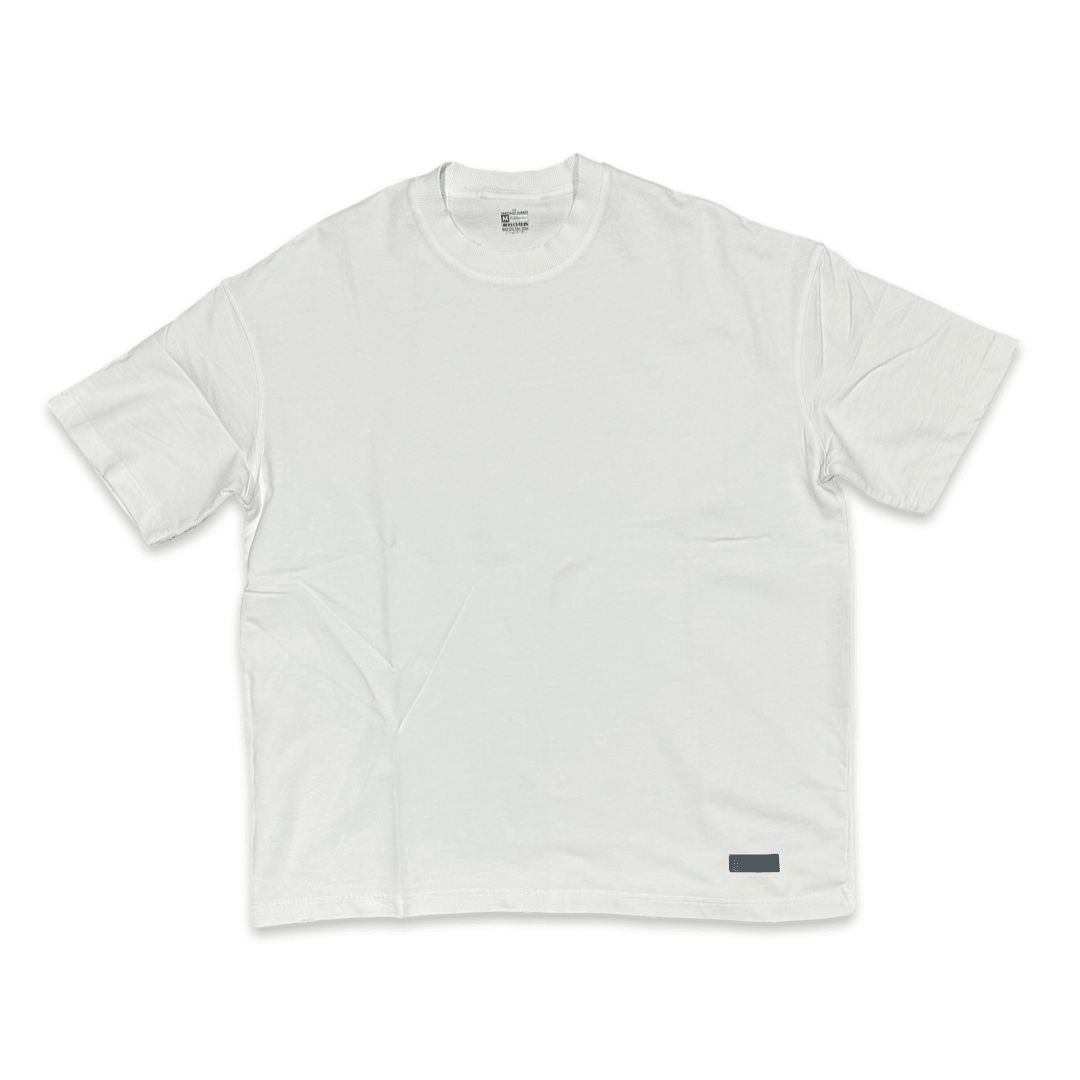 White Distressed Oversized Tee - Santiago Suarez