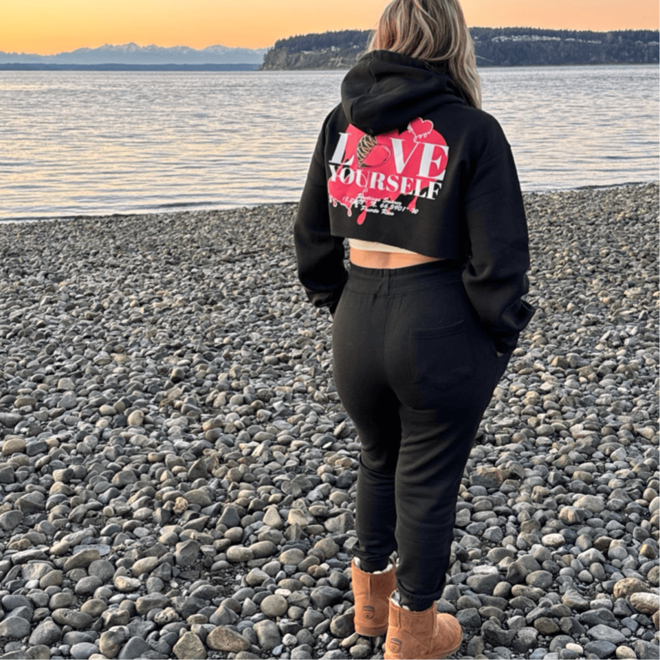 Love Yourself Crop Top Sweatsuit - Santiago Suarez