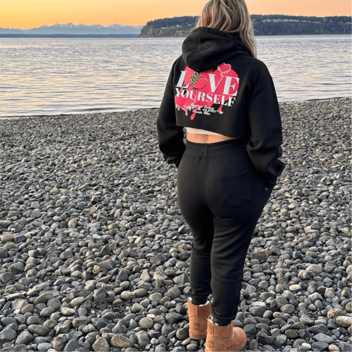 Love Yourself Crop Top Sweatsuit - Santiago Suarez