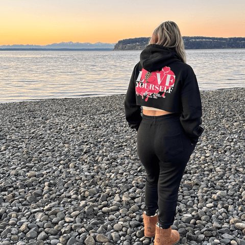 Love Yourself Crop Top Sweatsuit - Santiago Suarez