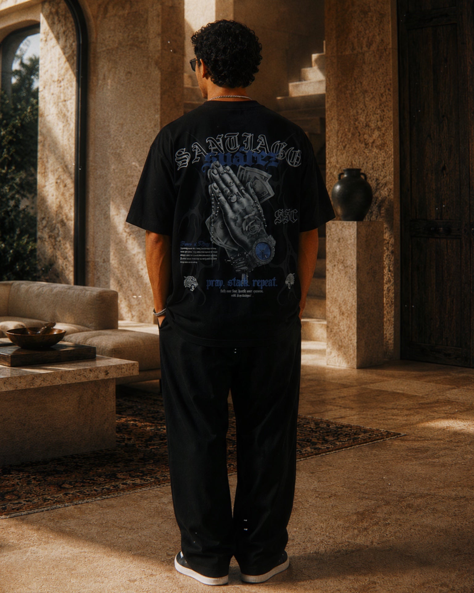 Pray. Stack. Repeat. Oversized Tee
