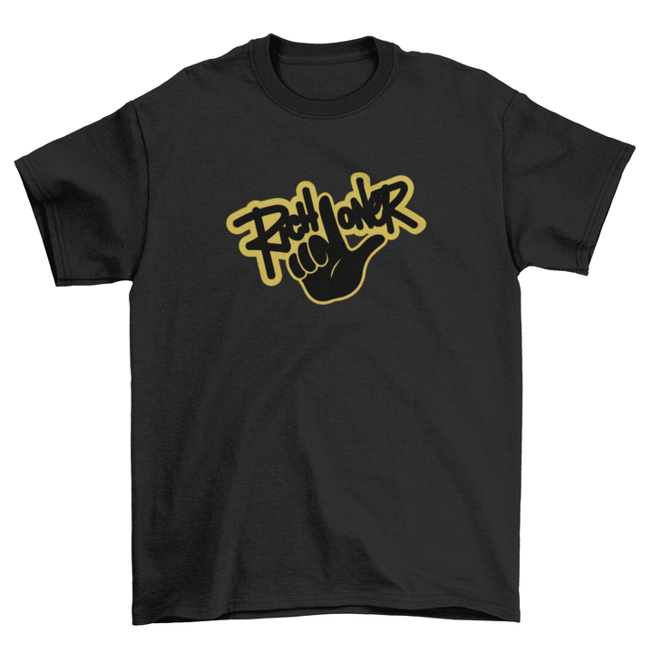 Rich Loner Metallic Gold T-Shirt - Santiago Suarez