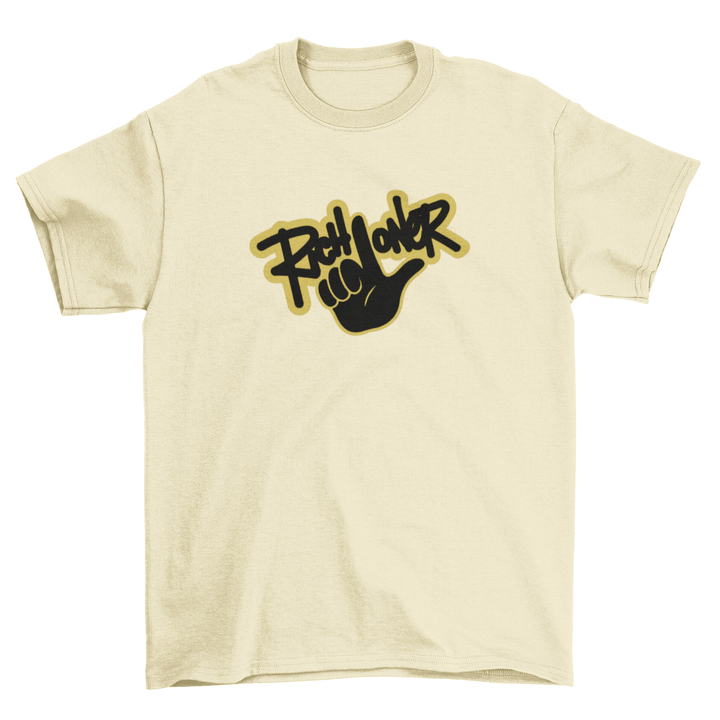 Rich Loner Metallic Gold T-Shirt - Santiago Suarez